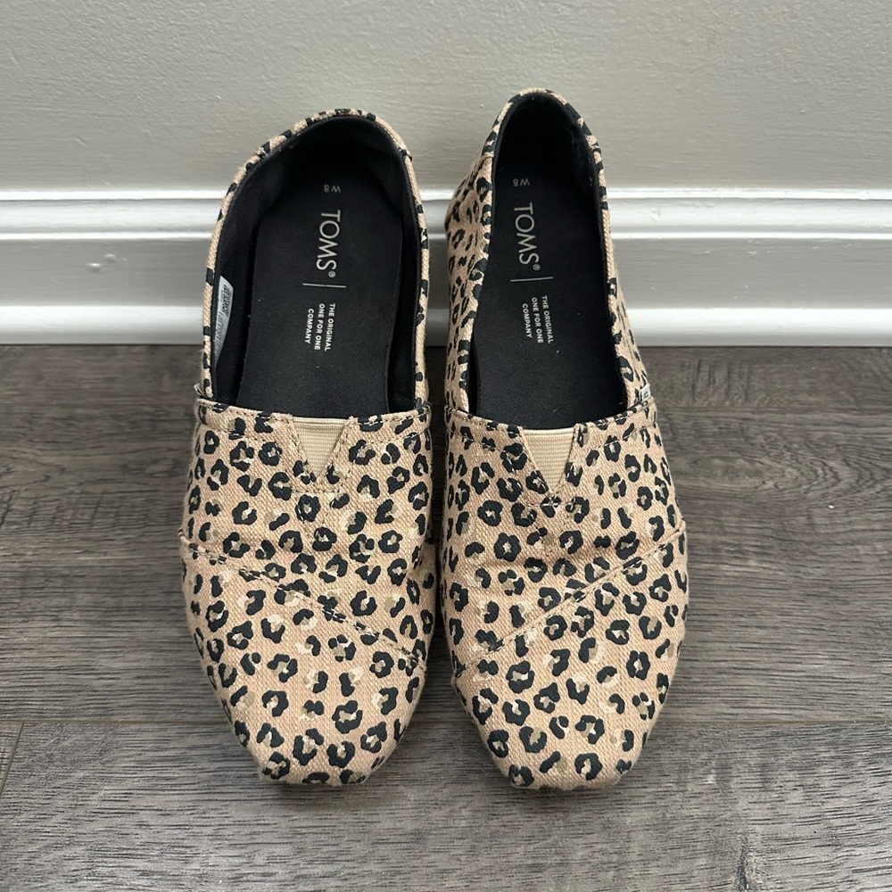 TOMS Alpargata Slip-on Leopard Print Size 8